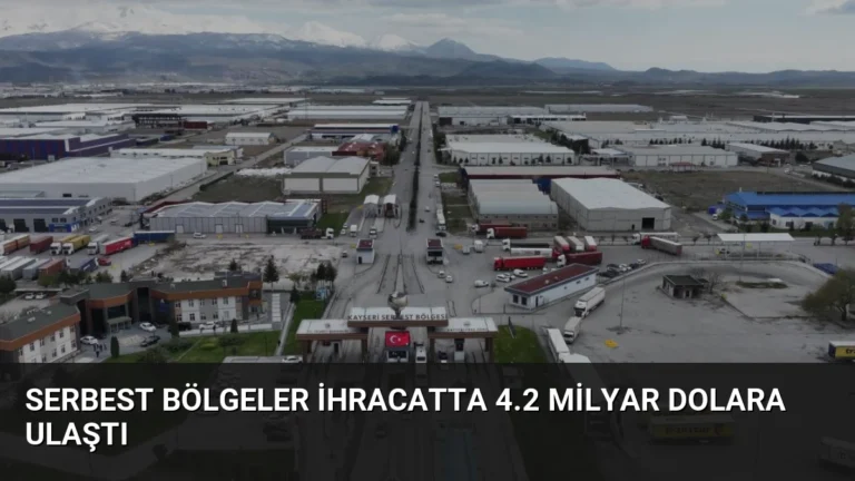 Serbest Bölgeler İhracatta 4.2 Milyar Dolara Ulaştı