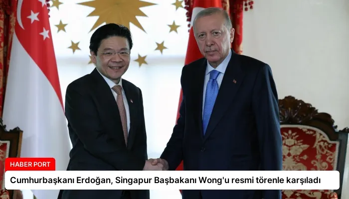 Cumhurbaşkanı Erdoğan, Singapur Başbakanı Wong’u resmi törenle karşıladı