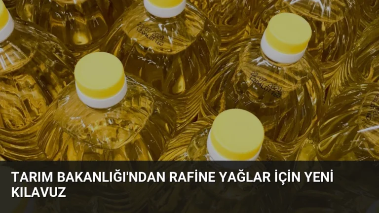 Tarım Bakanlığı’ndan Rafine Yağlar İçin Yeni Kılavuz