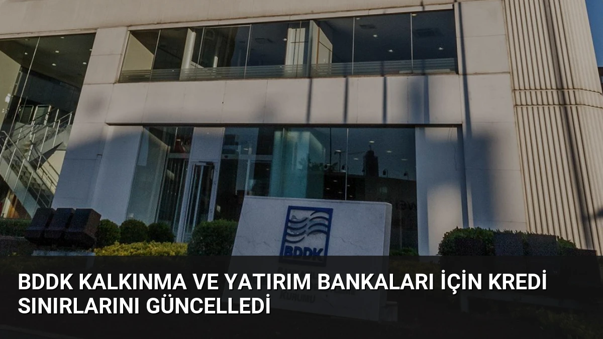 BDDK Kalkınma ve Yatırım Bankaları İçin Kredi Sınırlarını Güncelledi