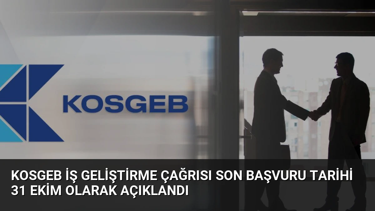 KOSGEB İş Geliştirme Çağrısı Son Başvuru Tarihi 31 Ekim Olarak Açıklandı