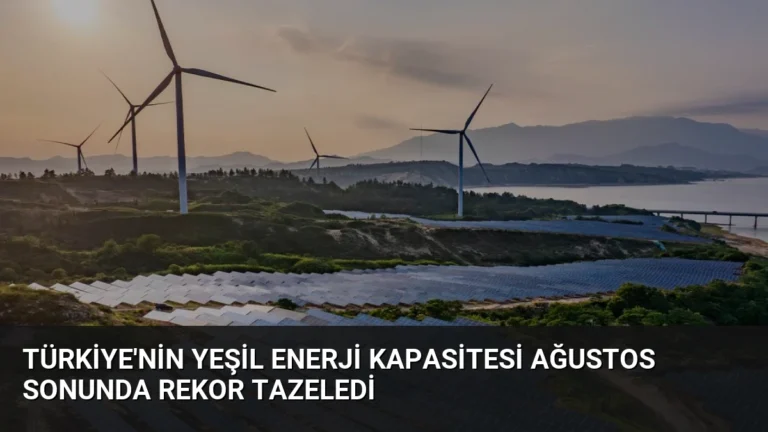 Türkiye’nin Yeşil Enerji Kapasitesi Ağustos Sonunda Rekor Tazeledi